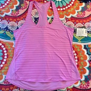 Athleta Chi Tank Varied Stripe Lilac, XL, NWT